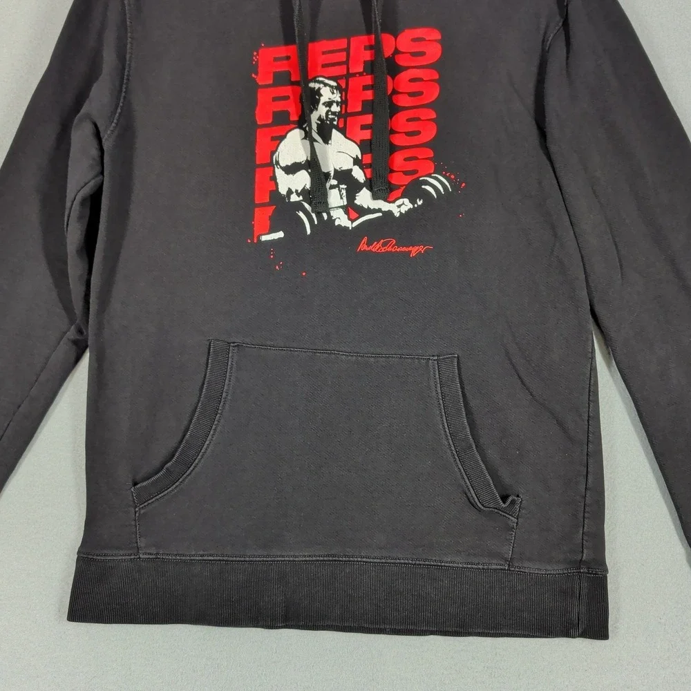 Arnold's‎ Pump Club Hoodie Men L Black Arnold Schwarzenegger Reps Bodybuilding